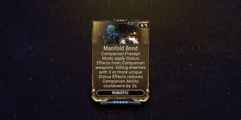 manifold bond warframe|Best Companion Bond Mods In Warframe .